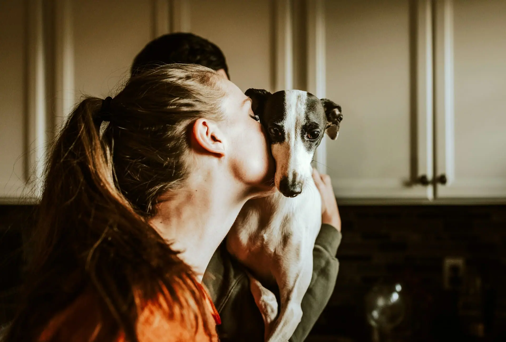 A family with their pet